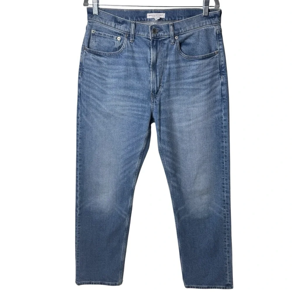 Banana Republic Slim Light Blue Jeans Capsule‎ Comfort Preppy Chic Minimalist 32
